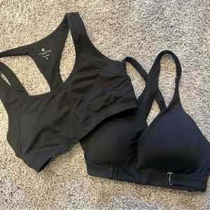Two Black Athleta Bras Size Small